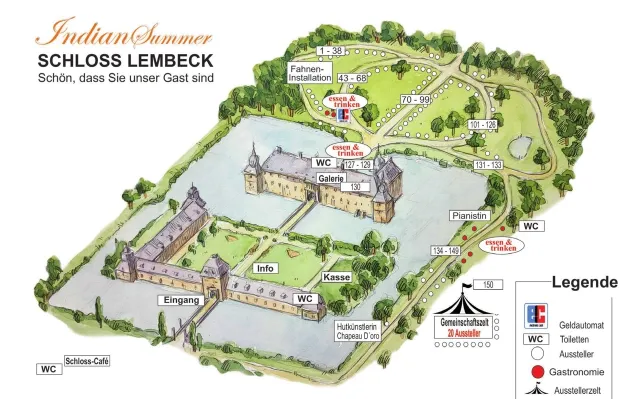 Schloss Lembeck Indian Summer 2024 - Aussteller Lageplan