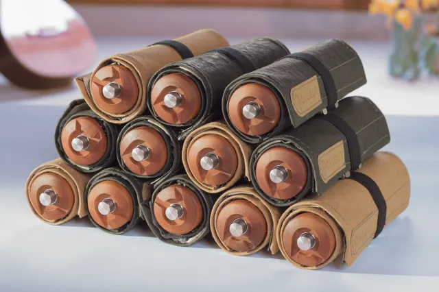 Multiple Rollgut stacked to form a pyramid