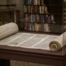 Ancient scroll in a museum